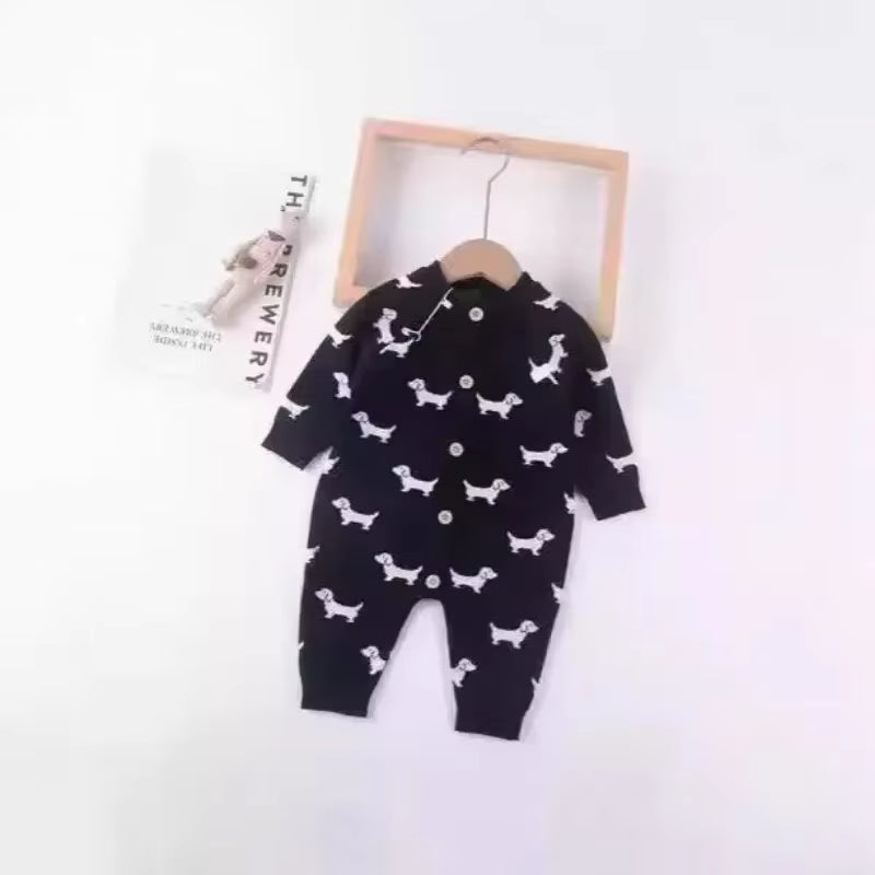 SnugTale – Cartoon Knit Sweater Jumpsuit for Babies & Toddlers